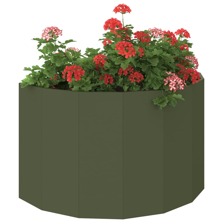 Plantenbak Olijf Groen 90 x 45 x 50 cm Staal