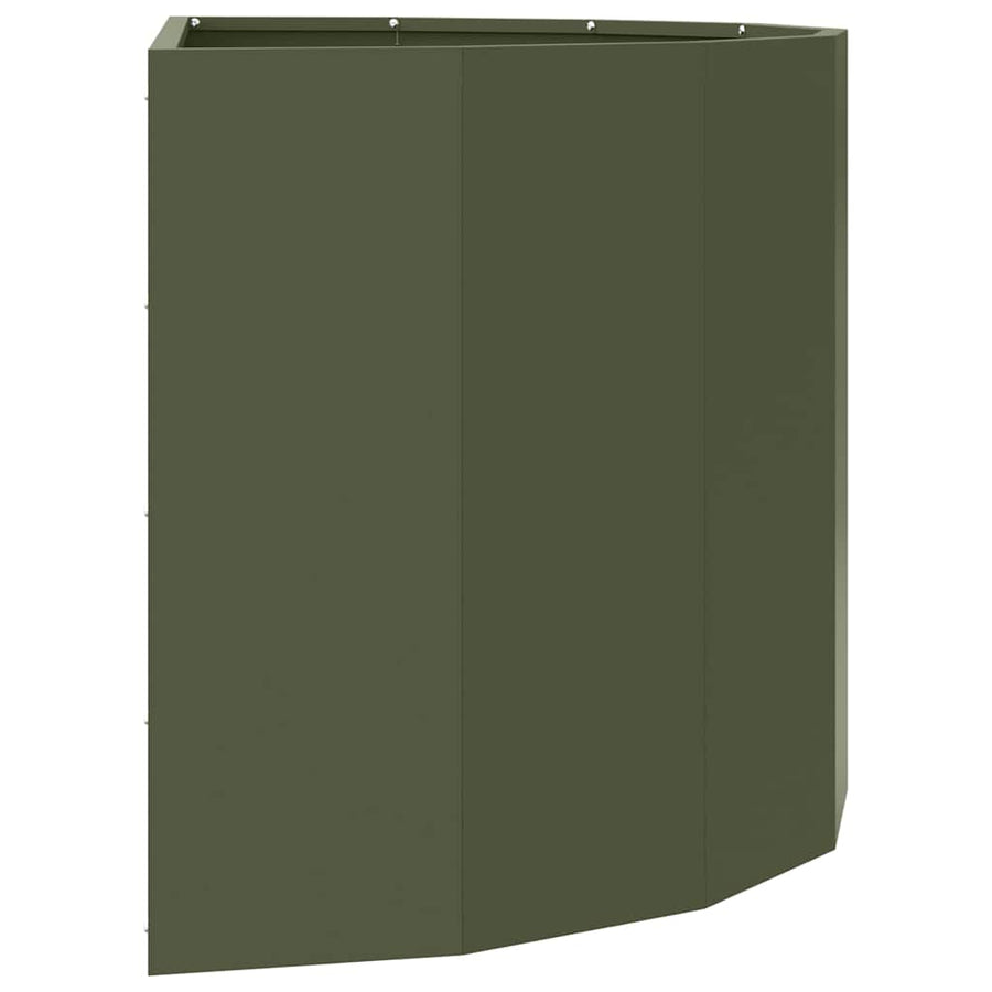 Plantenbak Olijf Groen 90 x 45 x 50 cm Staal