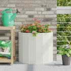 White Planter 60 x 30 x 50 cm Steel
