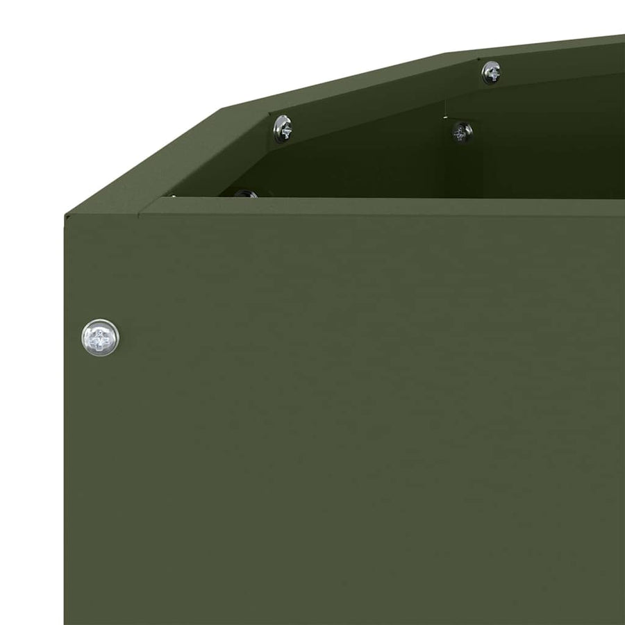 Plantenbak Olijf Groen 60 x 30 x 50 cm Staal
