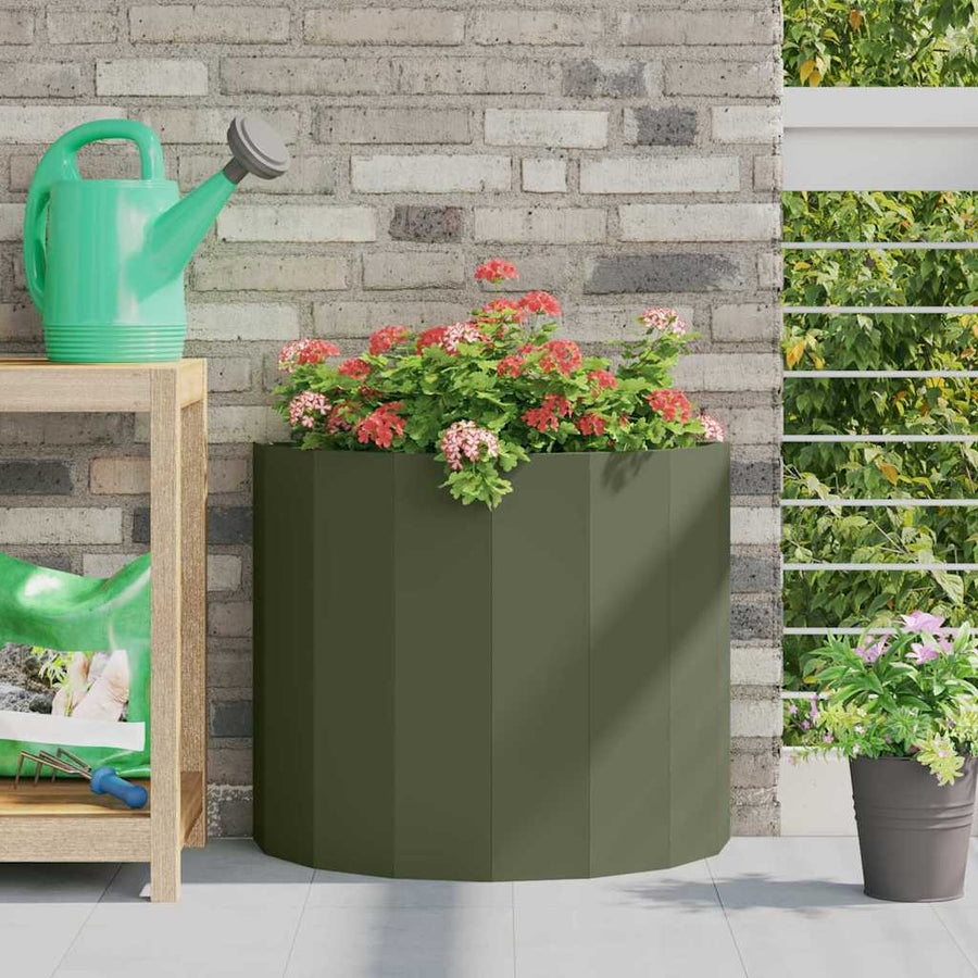 Plantenbak Olijf Groen 60 x 30 x 50 cm Staal
