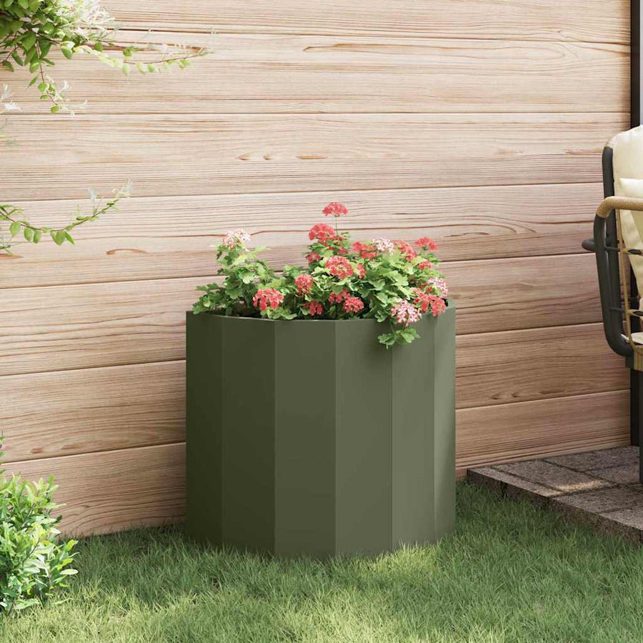 Plantenbak Olijf Groen 60 x 30 x 50 cm Staal