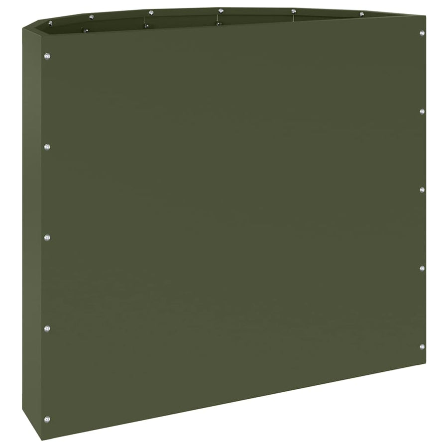 Plantenbak Olijf Groen 60 x 30 x 50 cm Staal