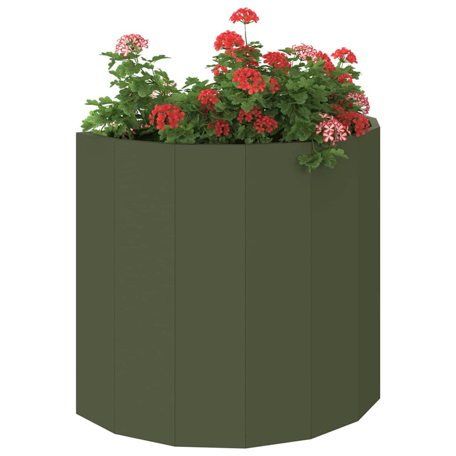 Plantenbak Olijf Groen 60 x 30 x 50 cm Staal