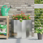 Planter Silver 60 x 30 x 50 cm Galvanized steel