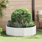 White Planter 120 x 120 x 35 cm Steel
