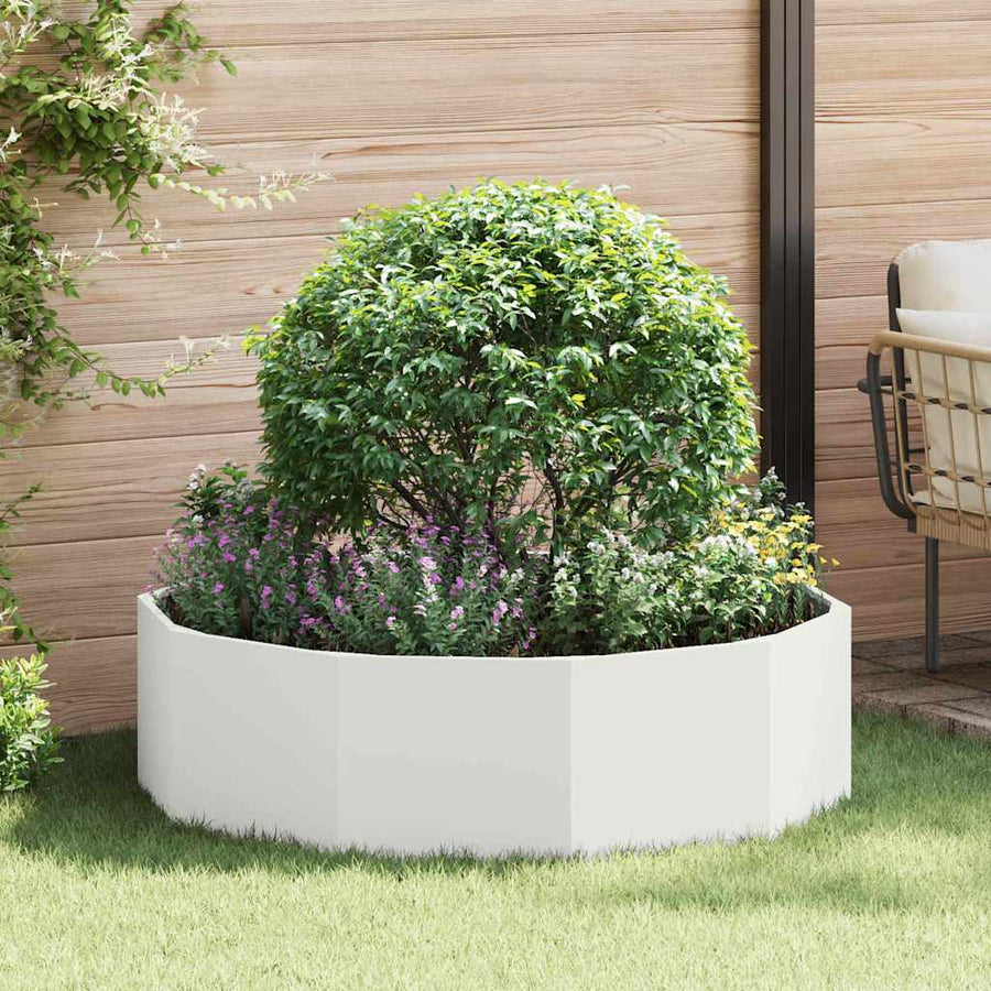 Plantenbak Wit 120 x 120 x 35 cm Staal
