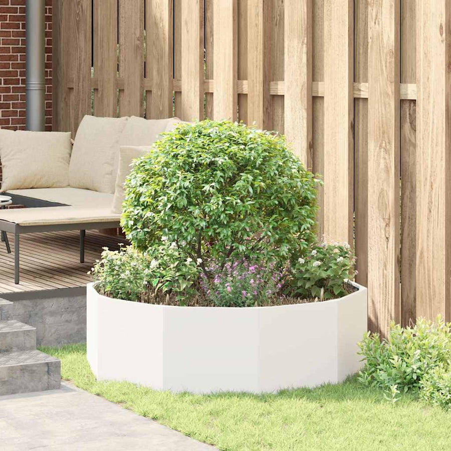 Plantenbak Wit 120 x 120 x 35 cm Staal