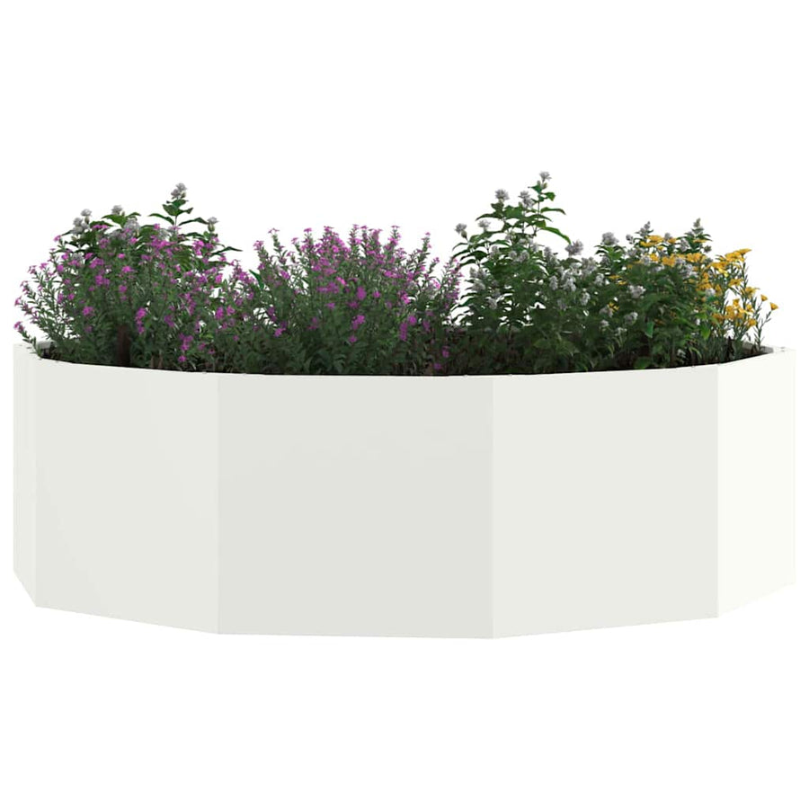 Plantenbak Wit 120 x 120 x 35 cm Staal
