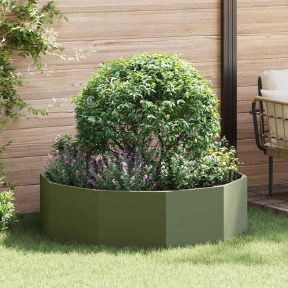 Plantenbak Olijf Groen 120 x 120 x 35 cm Staal