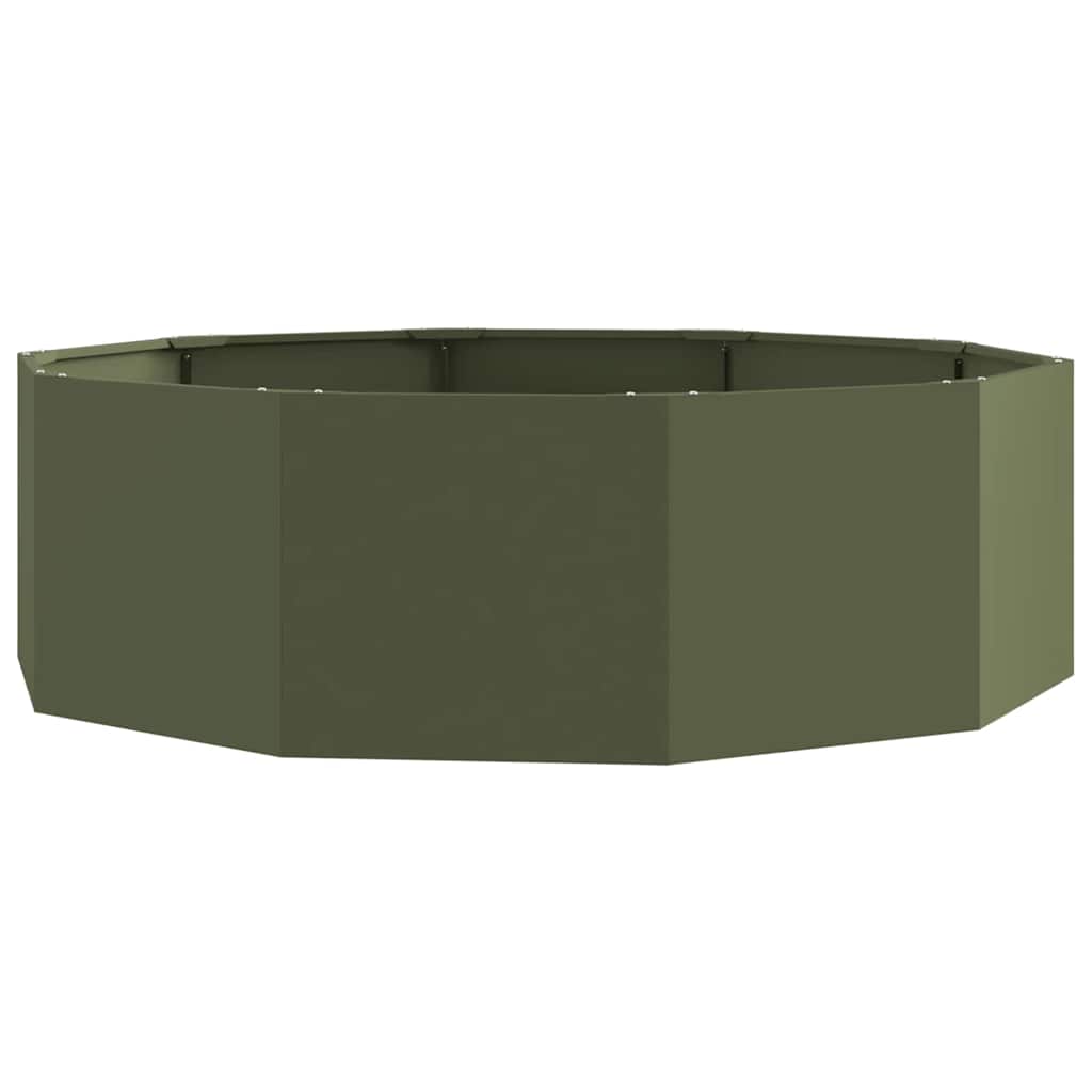 Plantenbak Olijf Groen 120 x 120 x 35 cm Staal
