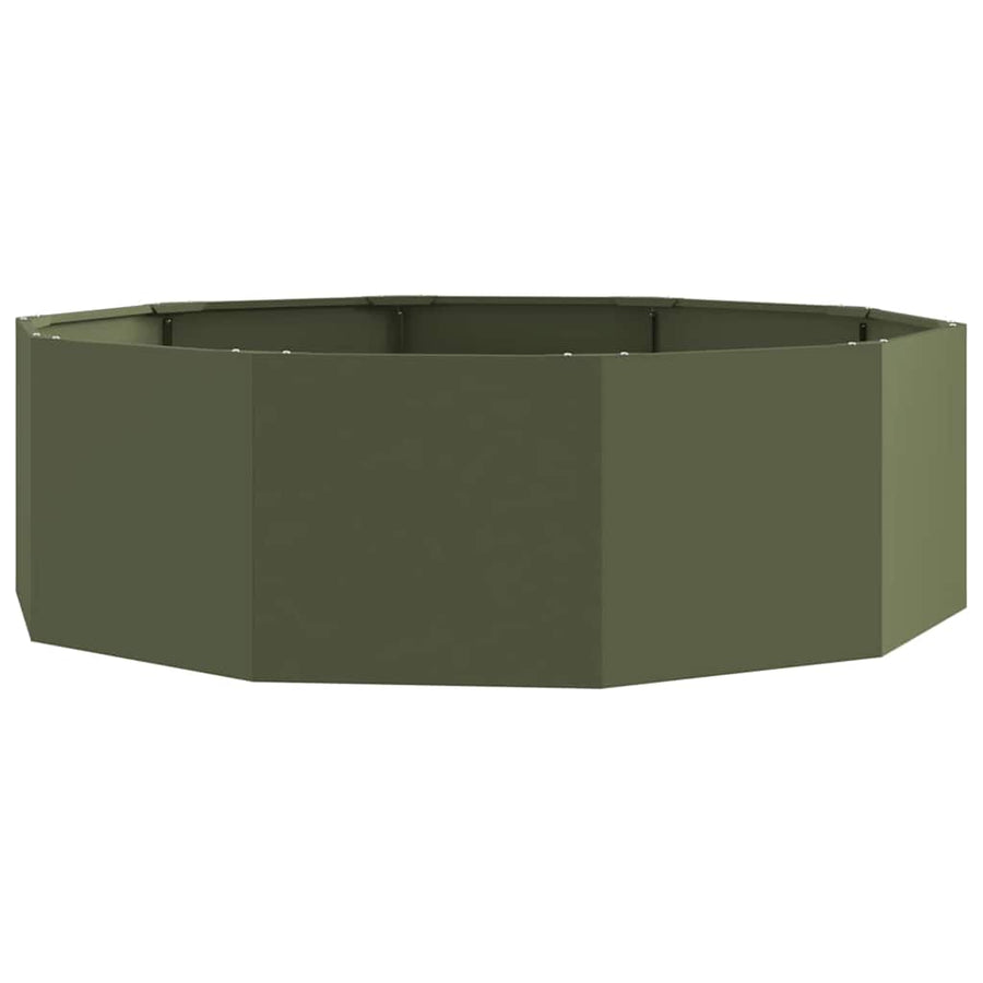 Plantenbak Olijf Groen 120 x 120 x 35 cm Staal