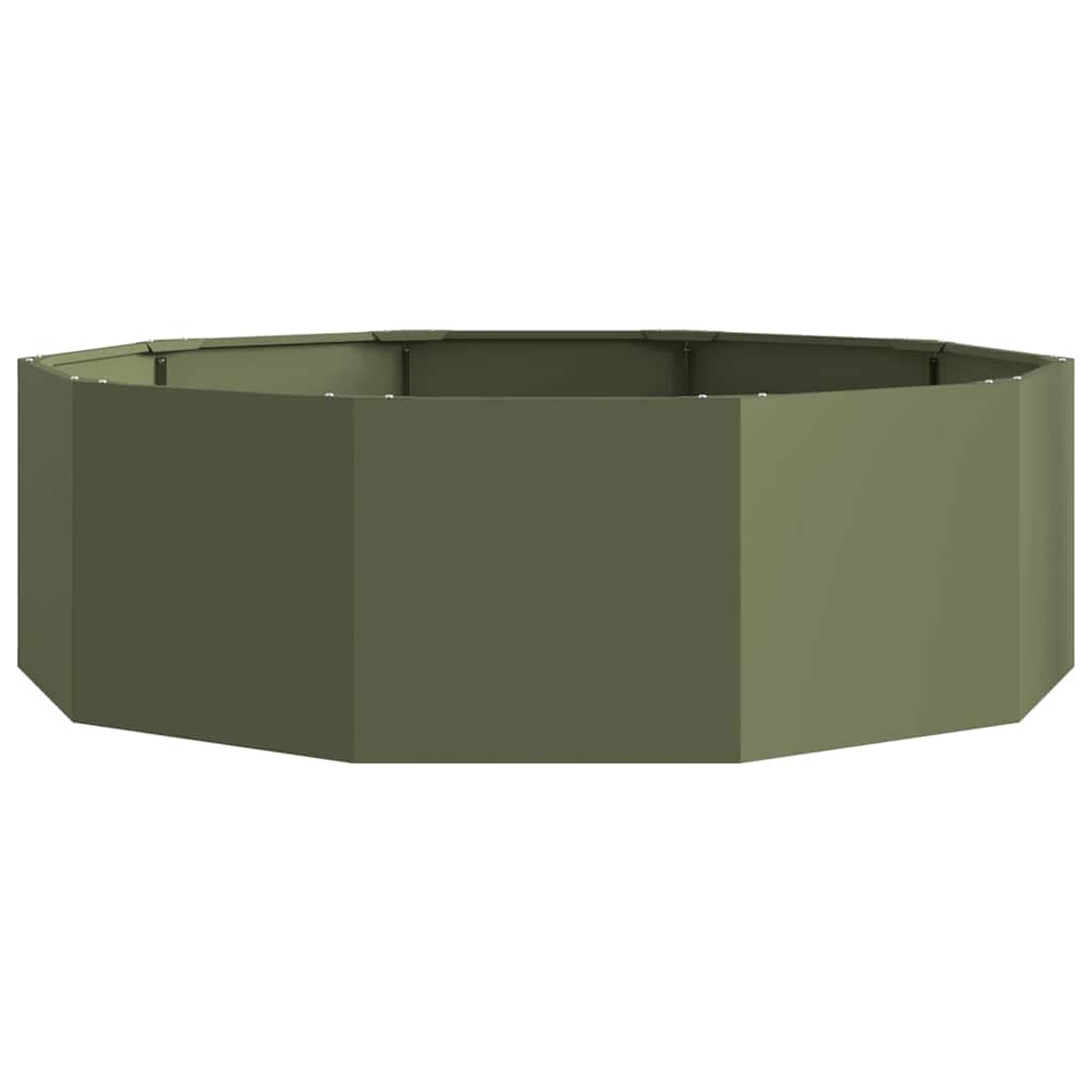 Plantenbak Olijf Groen 120 x 120 x 35 cm Staal