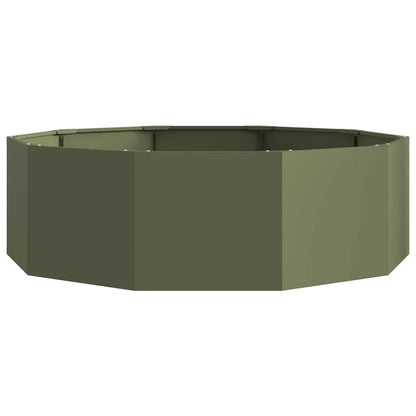 Plantenbak Olijf Groen 120 x 120 x 35 cm Staal