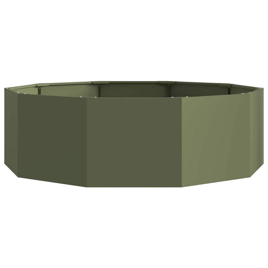 Plantenbak Olijf Groen 120 x 120 x 35 cm Staal