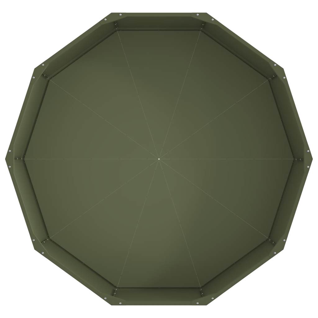 Plantenbak Olijf Groen 120 x 120 x 35 cm Staal