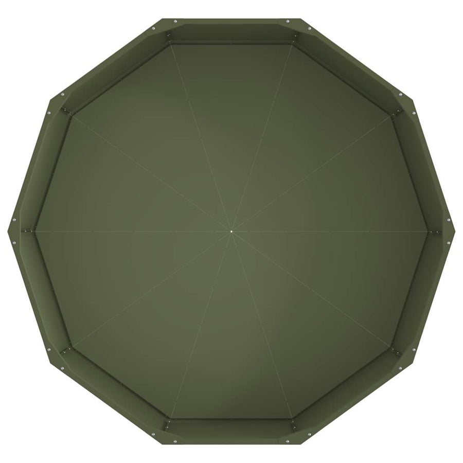 Plantenbak Olijf Groen 120 x 120 x 35 cm Staal