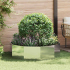 Plantenbak 120x120x35 cm roestvrij staal zilver