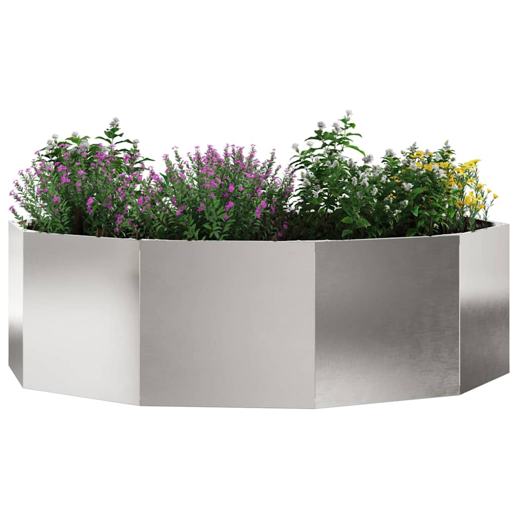 Plantenbak Zilver 120 x 120 x 35 cm Roestvrij staal