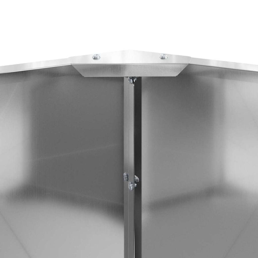 Plantenbak Zilver 120 x 120 x 35 cm Gegalvaniseerd staal