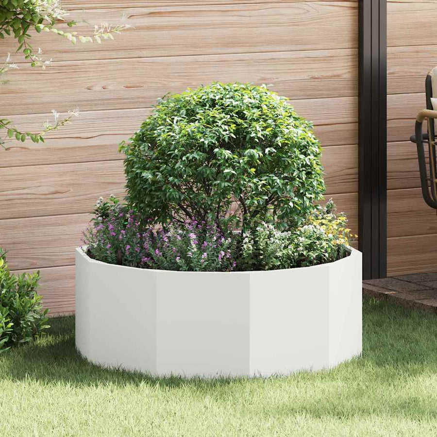 Plantenbak Wit 90 x 90 x 35 cm Staal