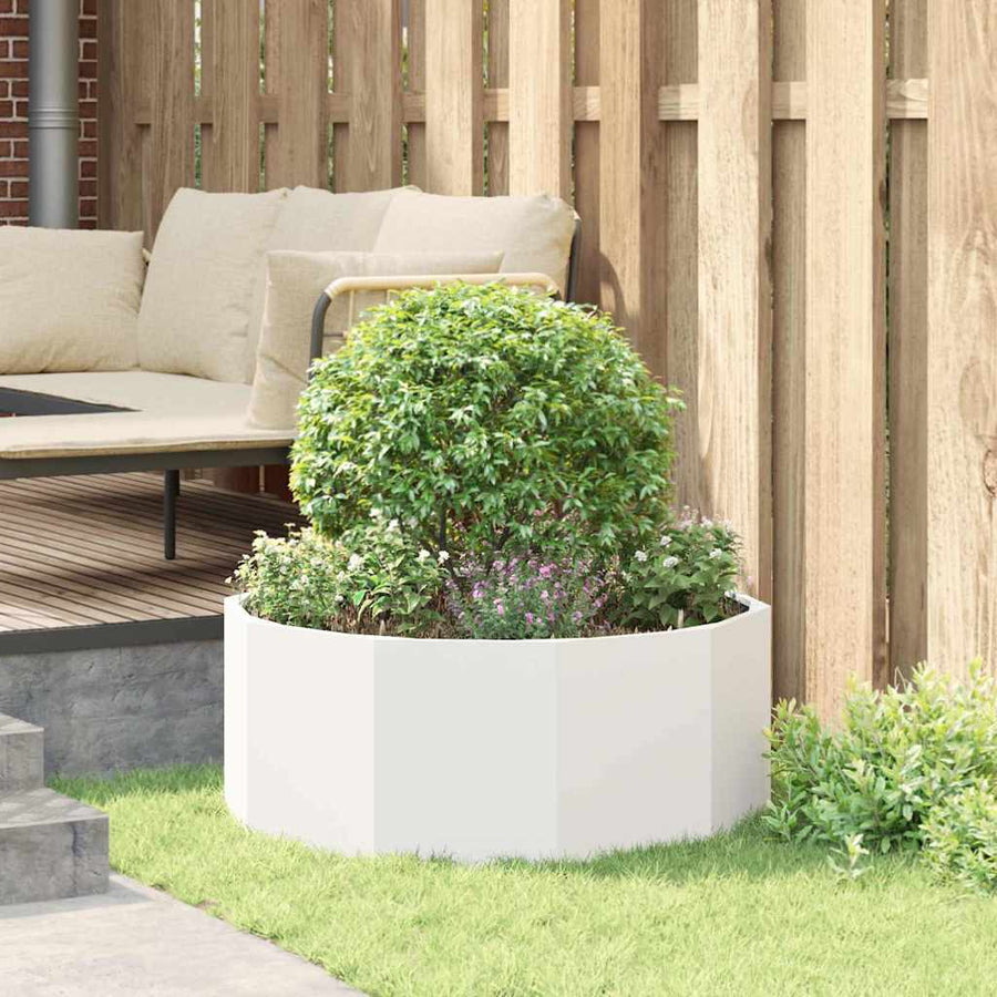 Plantenbak Wit 90 x 90 x 35 cm Staal