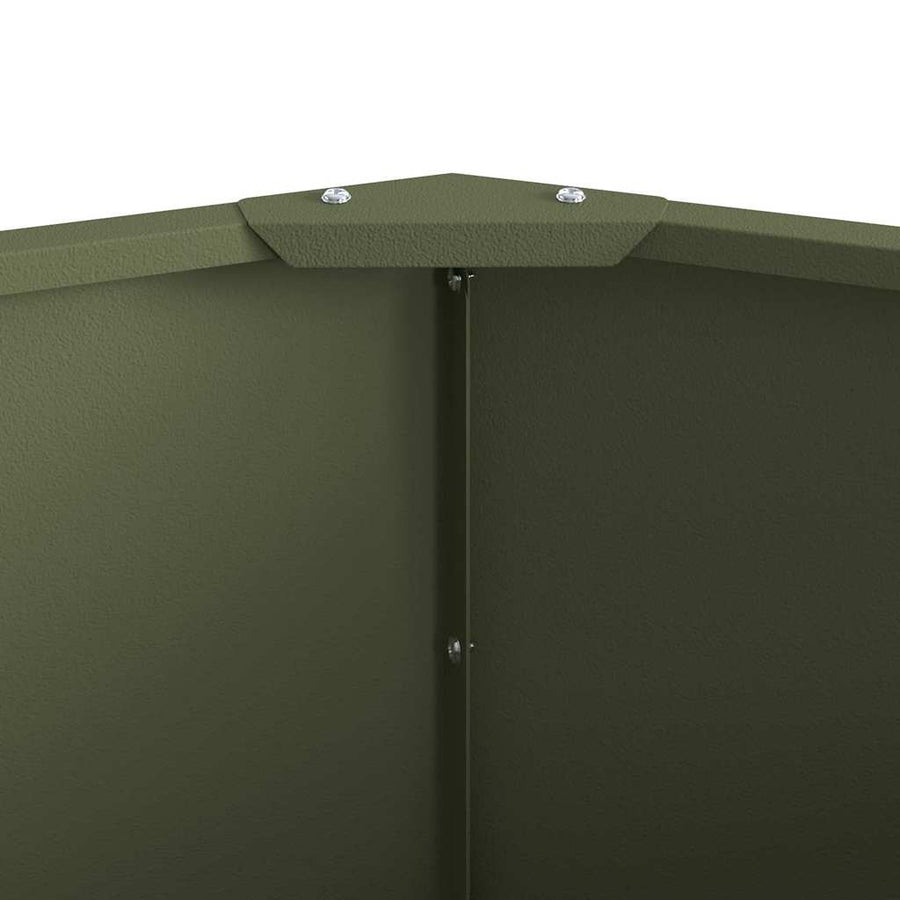 Plantenbak Olijf Groen 90 x 90 x 35 cm Staal