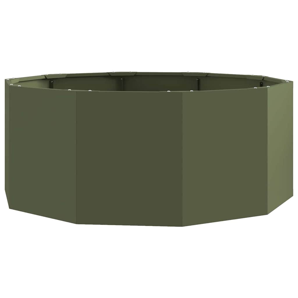 Plantenbak Olijf Groen 90 x 90 x 35 cm Staal
