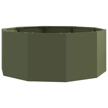 Plantenbak Olijf Groen 90 x 90 x 35 cm Staal