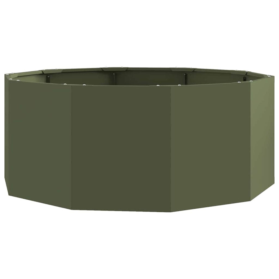 Plantenbak Olijf Groen 90 x 90 x 35 cm Staal