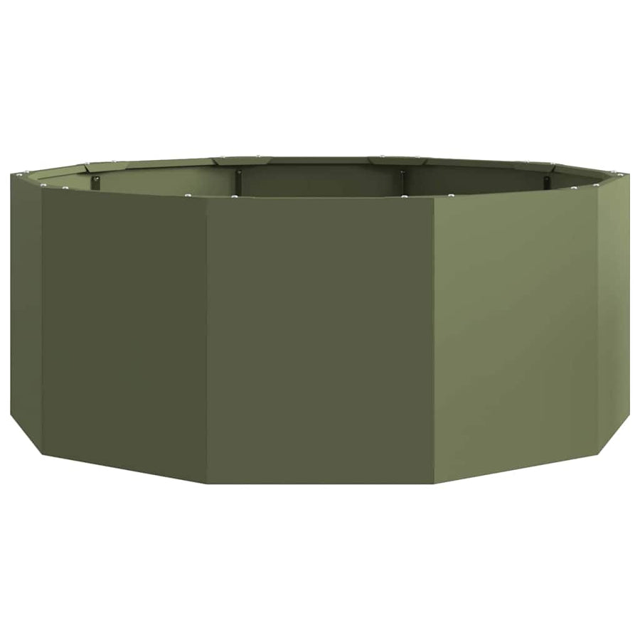 Plantenbak Olijf Groen 90 x 90 x 35 cm Staal