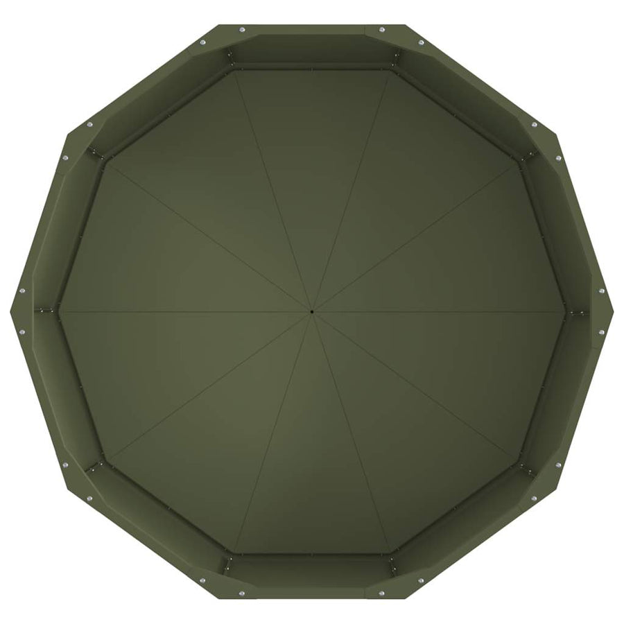 Plantenbak Olijf Groen 90 x 90 x 35 cm Staal