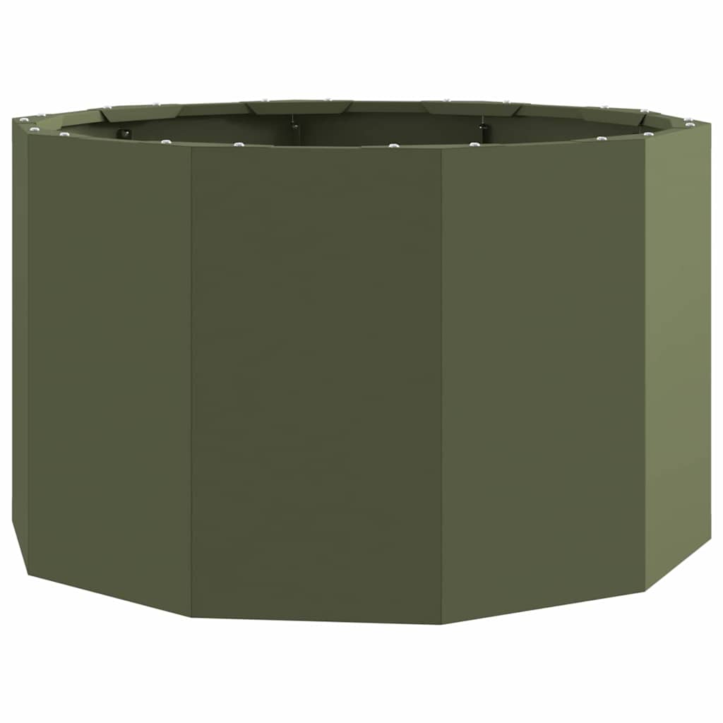 Plantenbak Olijf Groen 60 x 60 x 35 cm Staal