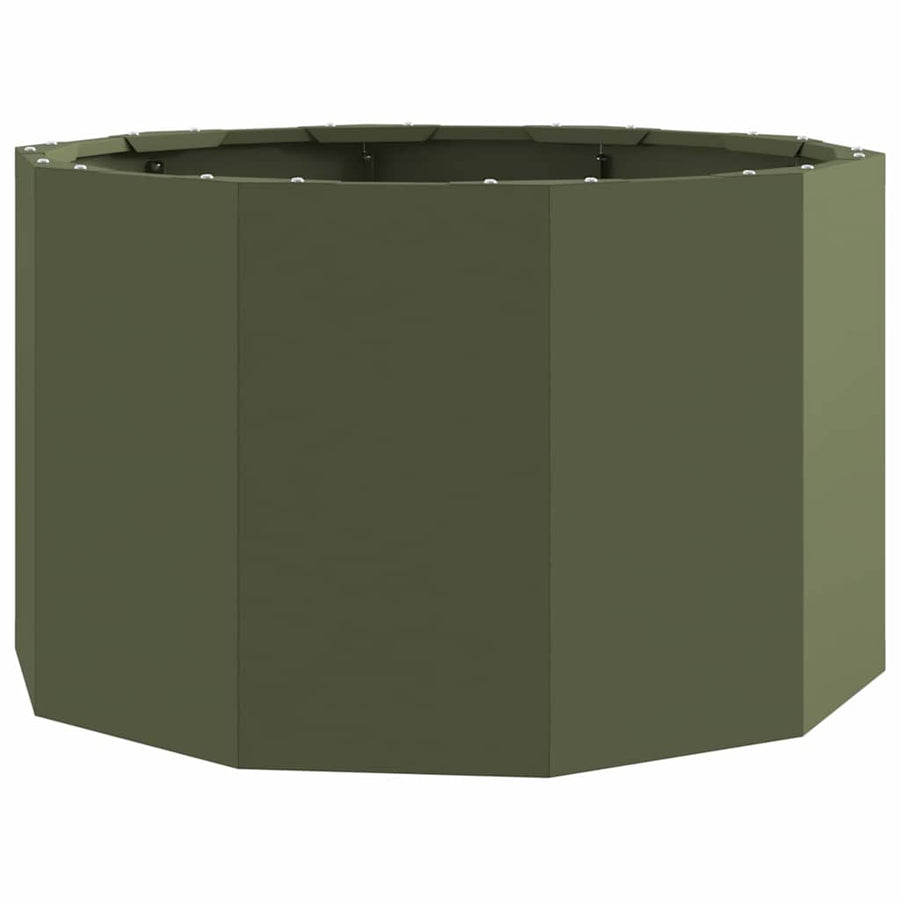 Plantenbak Olijf Groen 60 x 60 x 35 cm Staal