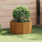 Plantenbak 60x60x35 cm cortenstaal roestig