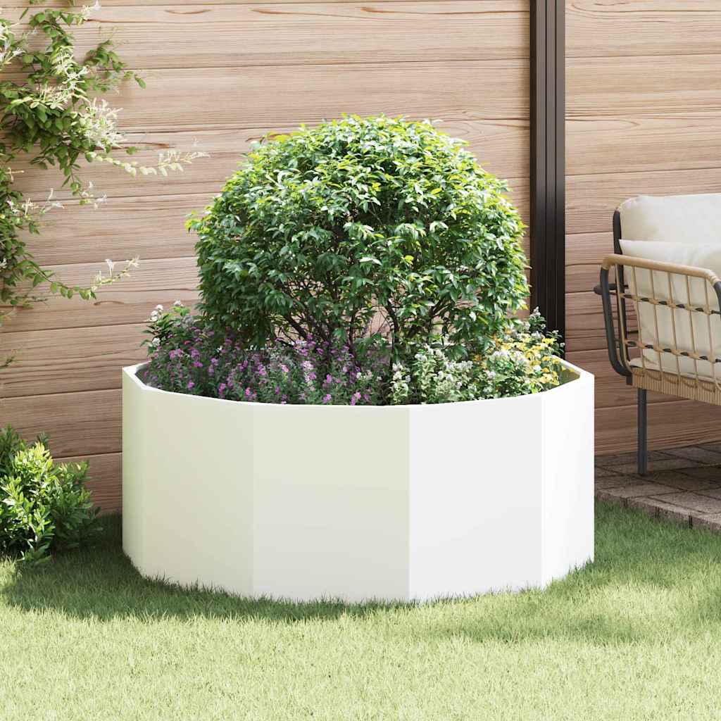 Plantenbak Wit 120 x 120 x 50 cm Staal