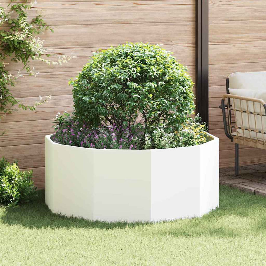 Plantenbak Wit 120 x 120 x 50 cm Staal