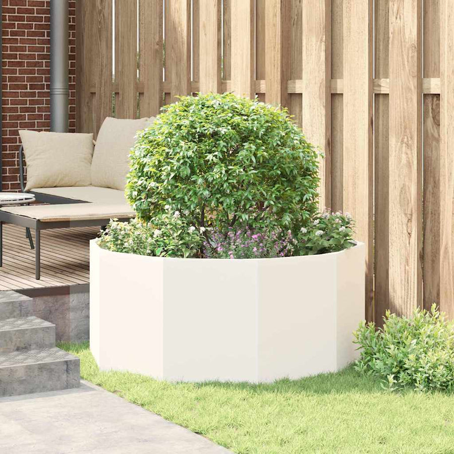 Plantenbak Wit 120 x 120 x 50 cm Staal