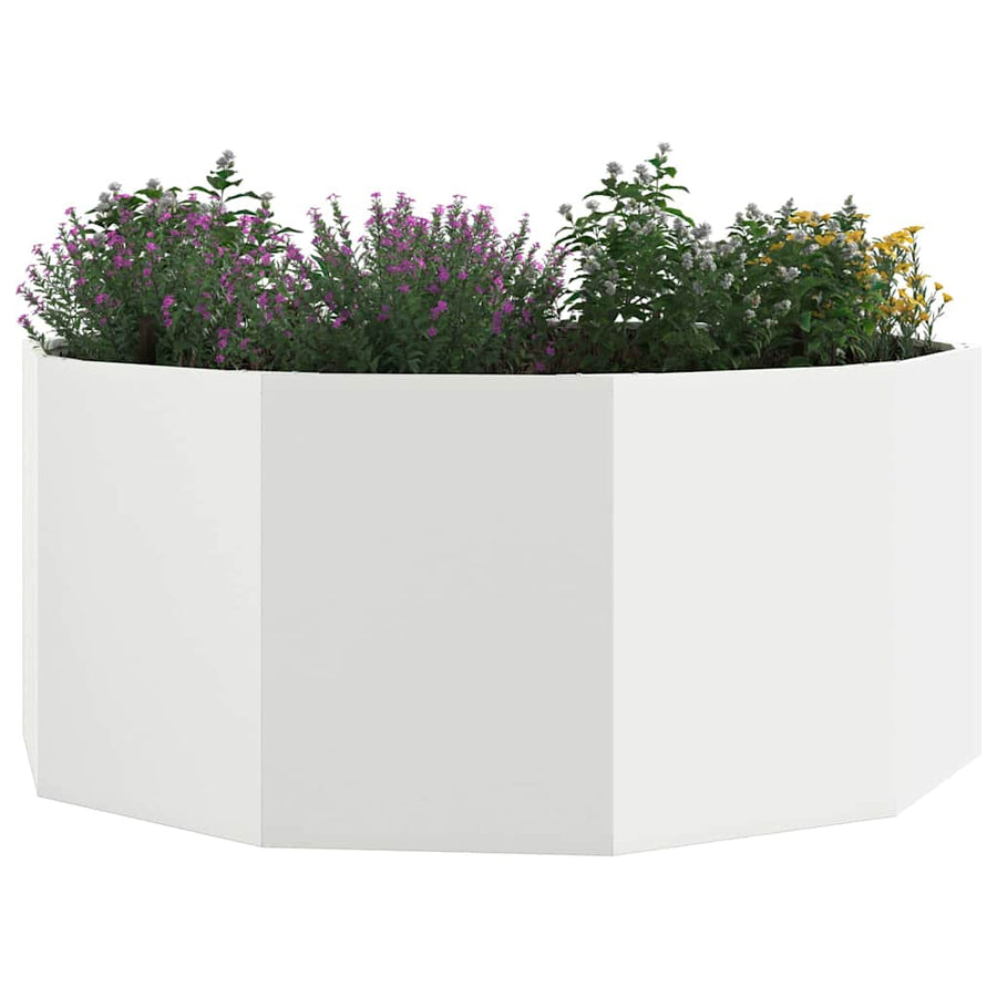 Plantenbak Wit 120 x 120 x 50 cm Staal