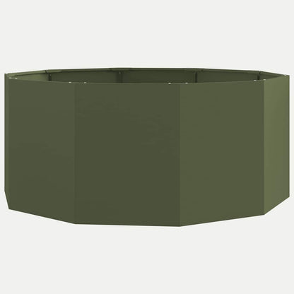 Plantenbak Olijf Groen 120 x 120 x 50 cm Staal