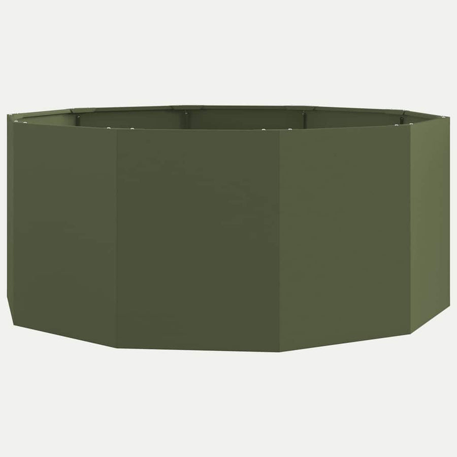 Plantenbak Olijf Groen 120 x 120 x 50 cm Staal