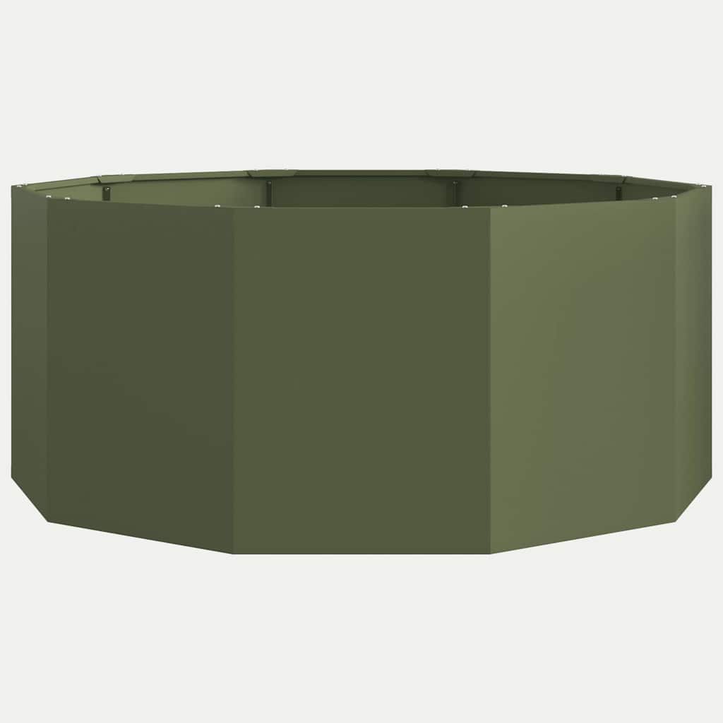 Plantenbak Olijf Groen 120 x 120 x 50 cm Staal
