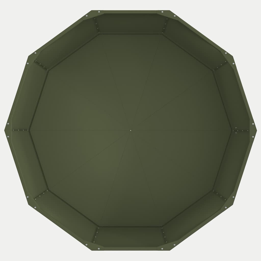 Plantenbak Olijf Groen 120 x 120 x 50 cm Staal