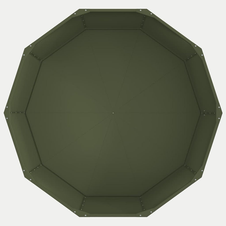 Plantenbak Olijf Groen 120 x 120 x 50 cm Staal