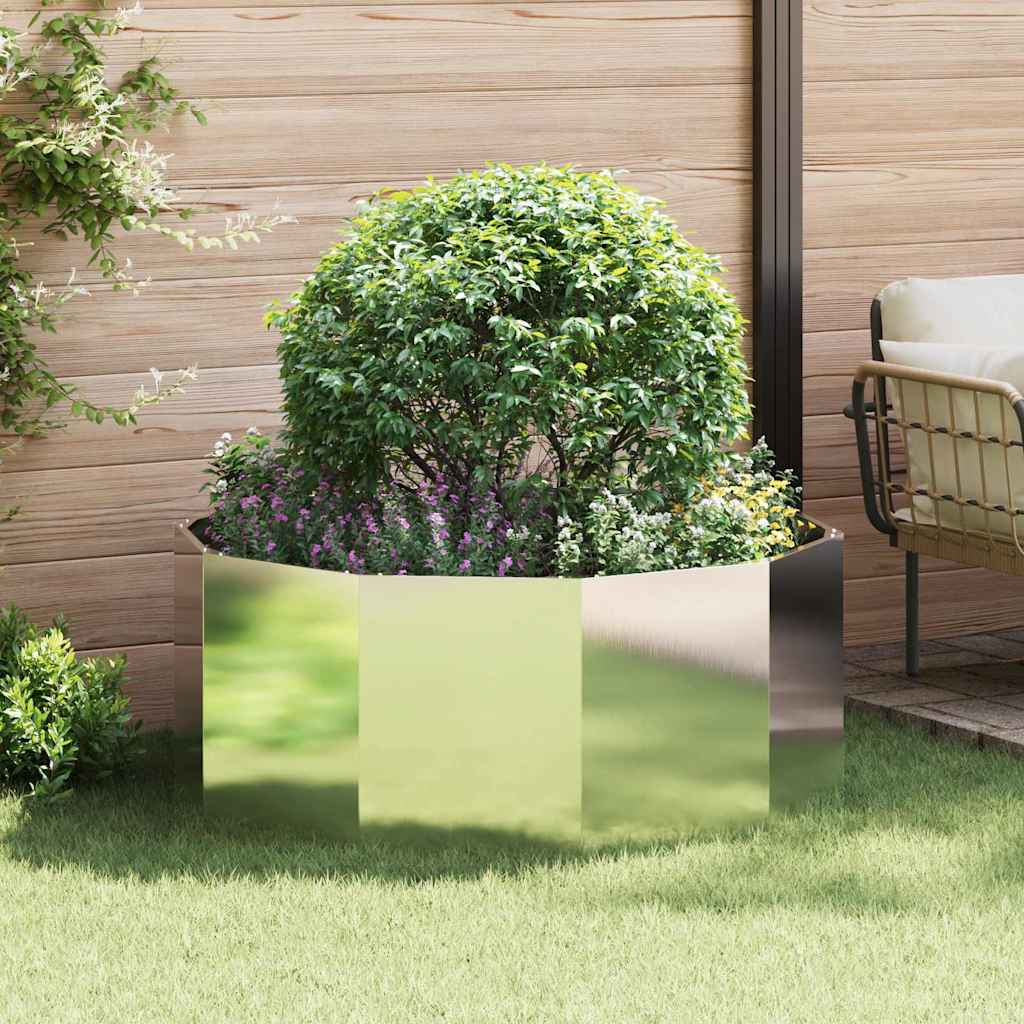 Plantenbak Zilver 120 x 120 x 50 cm Roestvrij staal
