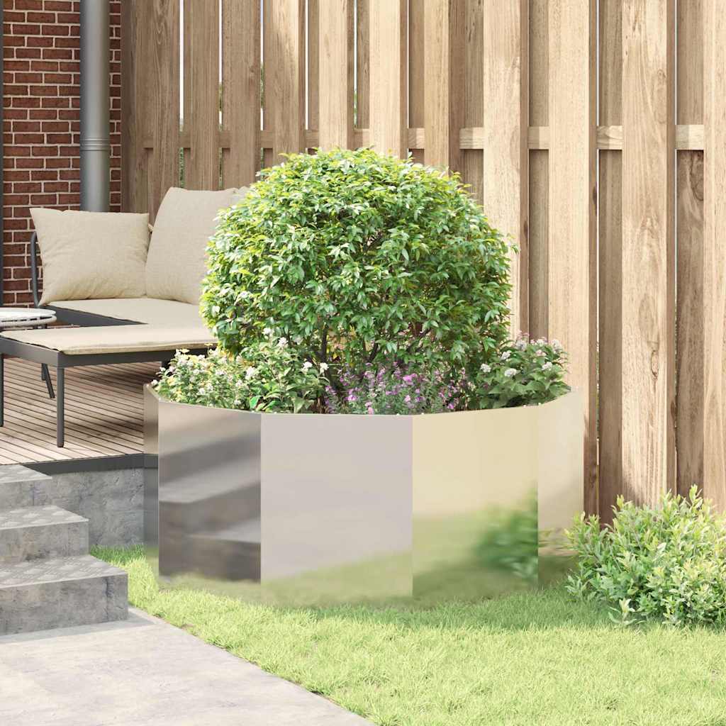 Plantenbak Zilver 120 x 120 x 50 cm Roestvrij staal