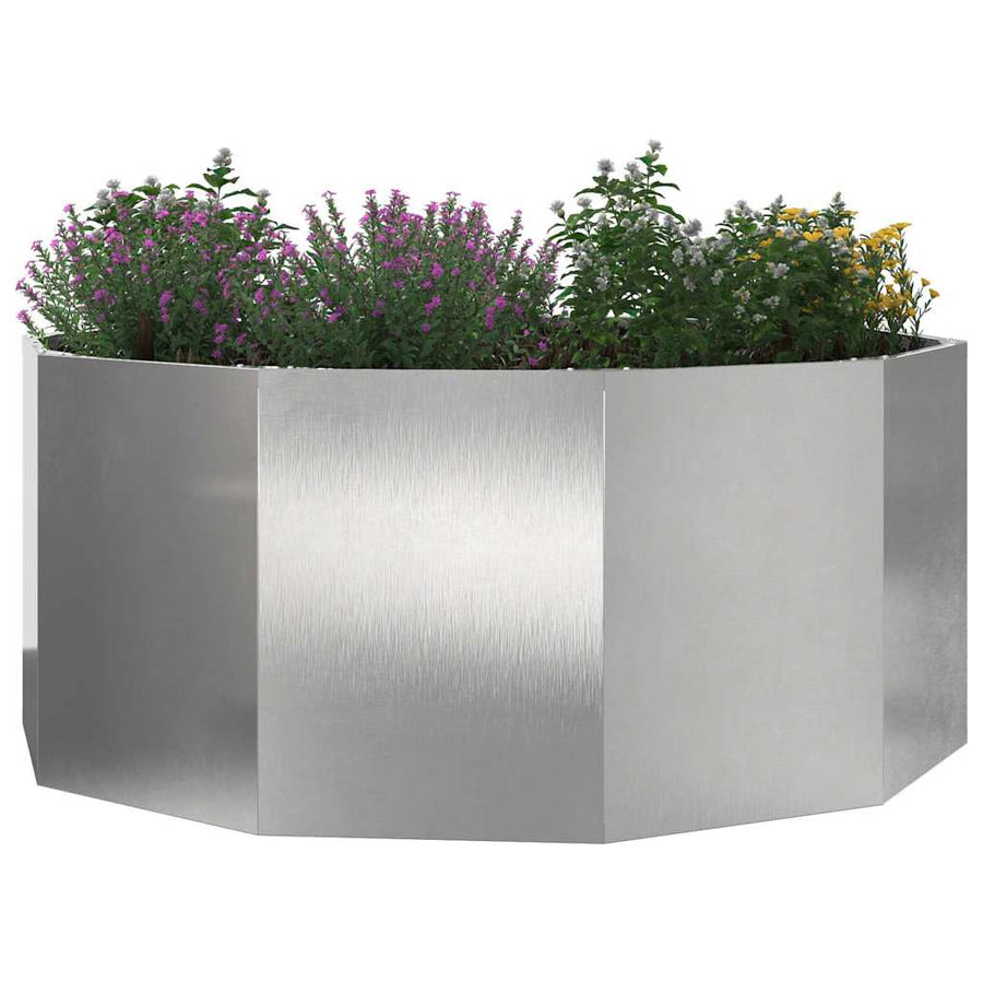 Plantenbak Zilver 120 x 120 x 50 cm Roestvrij staal