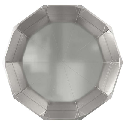 Plantenbak Zilver 120 x 120 x 50 cm Roestvrij staal