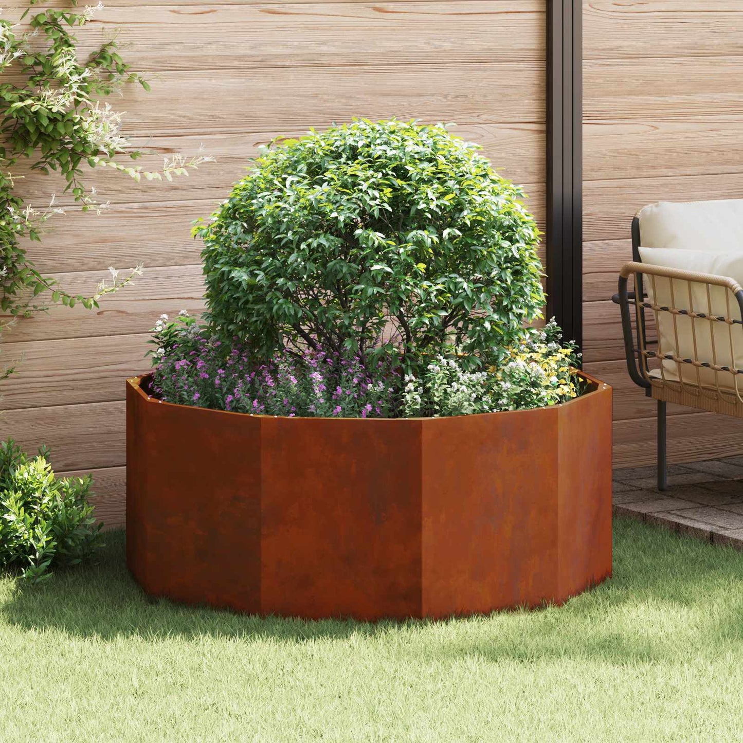 Plantenbak Roestig 120 x 120 x 50 cm Cortenstaal
