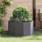 Plantenbak rond 90x90x50 cm staal zwart